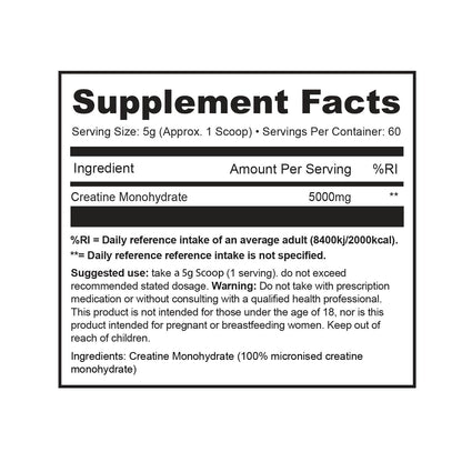 CREATINE1-Micronised Creatine Monohydrate 300G