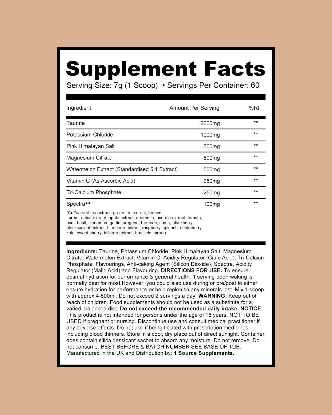 HYDRATE1 - Advanced Hydration Formula